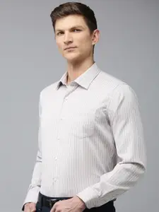 Van Heusen Slim Fit Opaque Striped Pure Cotton Formal Shirt