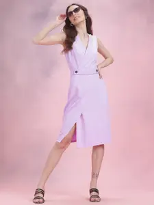 DressBerry Solid Wrap Tulip Hem Dress