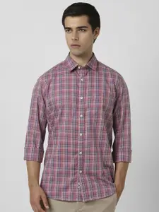 Van Heusen Sport Men Slim Fit Tartan Checked Cotton Casual Shirt