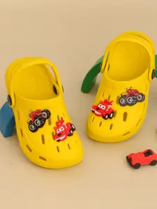 Yellow Bee Boys Printed Rubber Clogs