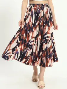 ZWERLON Women Printed A-Line Midi Skirts