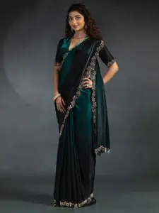 Saree mall Beads and Stones Satin Sarees