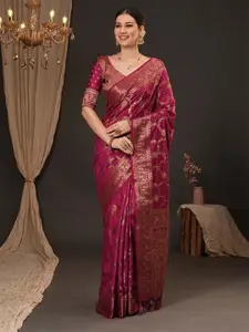 Anouk Woven Design Zari Silk Blend Banarasi Saree