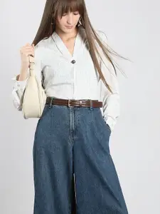 Vero Moda Women Abstract Print V-Neck With Long Sleeves Top