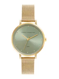 French Connection Women Embellished Dial & Bracelet Style Straps Analogue Watch FCN00080H