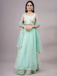 Utsav Fashion Embellished Sequinned Ready To Wear Lehenga & Choli  With Dupatta