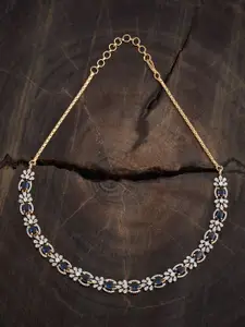 Kushal's Fashion Jewellery Embellished Bridal Gold-Plated Cubic Zirconia Studded Necklace