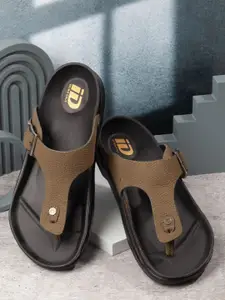 ID Men Leather Comfort Sandals with Buckle