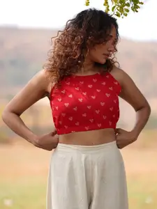 Chidiyaa Dil Toh Baccha Handblock Printed Cotton Blouse