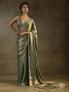 Saree mall Embellished Beads and Stones Satin Ready to Wear Sarees