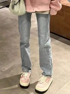 DressBerry Women Regular Fit High-Rise Light Fade Clean Look Cotton Jeans