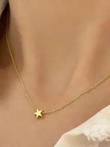 DressBerry Gold-Plated Contemporary Shaped Necklace