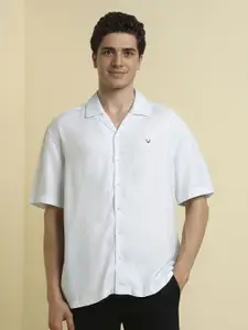 Allen Solly Men Relaxed Fit Cuban Collar Abstract Printed Casual Shirt