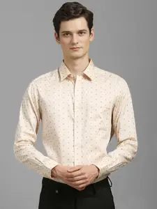 Louis Philippe Men Classic Slim Fit Spread Collar Floral Printed Cotton Formal Shirt