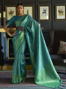 Anouk Woven Design Zari Silk Blend Banarasi Saree