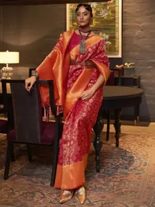 Anouk Woven Design Zari Silk Blend Banarasi Saree