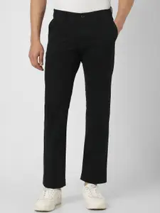 Van Heusen Sport Men Cotton Solid Mid Rise Regular Fit Trousers