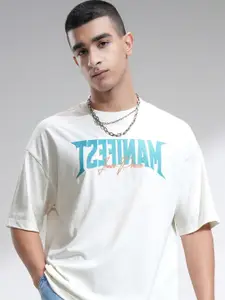 HIGHLANDER Men Round Neck Oversized Embroidery T-shirt