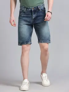 The Roadster Lifestyle Co Pure Cotton Relaxed Fit Non Stretch Denim Shorts
