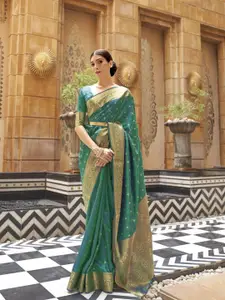 Anouk Woven Design Zari Silk Blend Banarasi Saree