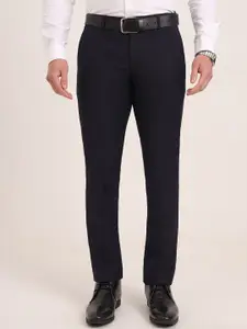 JADE BLUE Men Slim Fit Mid-Rise Formal Trousers