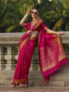 Anouk Woven Design Zari Silk Blend Banarasi Saree
