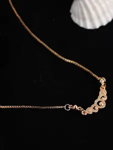 Anouk Gold-Plated American Diamond Stone Studded Necklace
