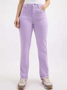 Pepe Jeans Women Cotton Straight Fit High-Rise Stretchable Jeans