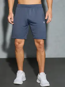 Technosport Men Solid Slim Fit Sports Shorts with Techno Dry