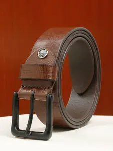 Teakwood Leathers Men Textured Leather Belt
