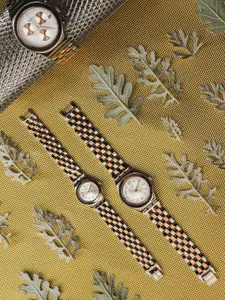 Swatch Women Dial & Stainless Steel Bracelet Style Straps Analogue Watch YLS454G_ONESIZE