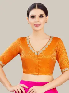 Studio Shringaar Embroidered V-Neck Readymade Saree Blouse