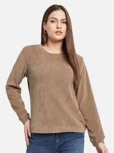 METTLE Women Round Neck Pullover Sweatshirt