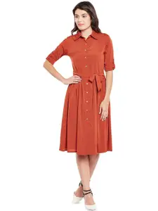 Chemistry Women Roll-Up Sleeves Shirt Dress