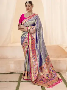DEVATITHI Woven Design Zari Saree With Blouse Piece