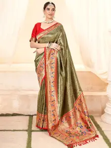 DEVATITHI Green Silk Saree