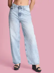 Bene Kleed Women High-Rise Light Fade Baggy  Jeans
