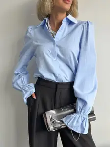 MIAKEE Bell Sleeve Shirt Style Top