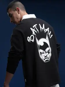 HIGHLANDER HIGHLADER Warner Bros Batman Men Oversized Drop Shoulder Sewat Polo Tshirt