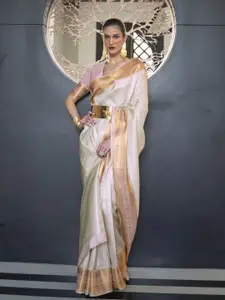 Anouk Woven Design Zari Silk Blend Banarasi Saree