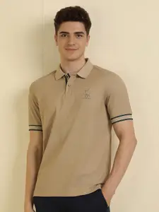 Allen Solly Men Solid Polo Collar Cotton T-shirt
