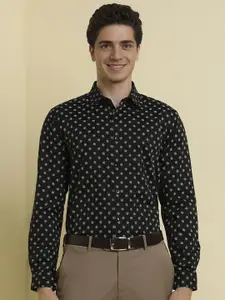 Allen Solly Men Slim Fit Spread Collar Floral Printed Cotton Formal Shirt