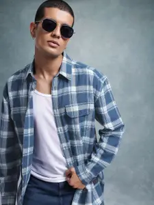 The Roadster Lifestyle Co. Men Relaxed Checked Pure Cotton Casual Shirt