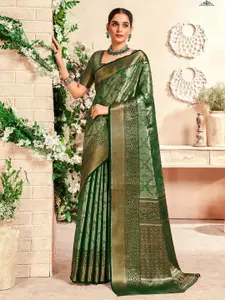 Satrani Woven Design Zari Pure Silk Banarasi Saree