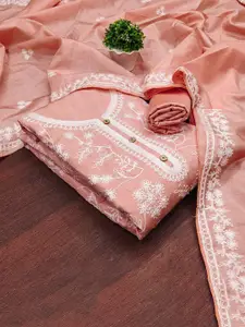 MANVAA Floral Embroidered Unstitched Dress Material