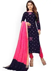 HMP Fashion Bnadhani Printed Unstitched Dress Material