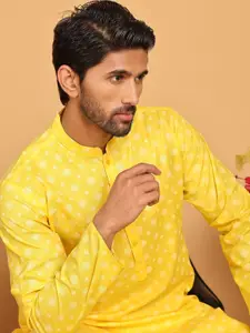 Anouk Floral Printed Mandarin Collar Straight Kurta