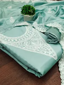 MANVAA Floral Embroidered Unstitched Dress Material