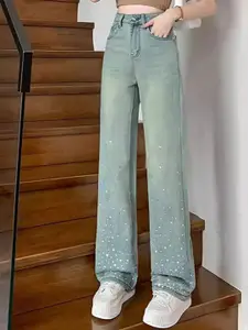 DressBerry Women Straight Fit High-Rise Light Fade Jeans