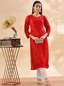 Club Loom Floral Embroidered Chikankari Kurta